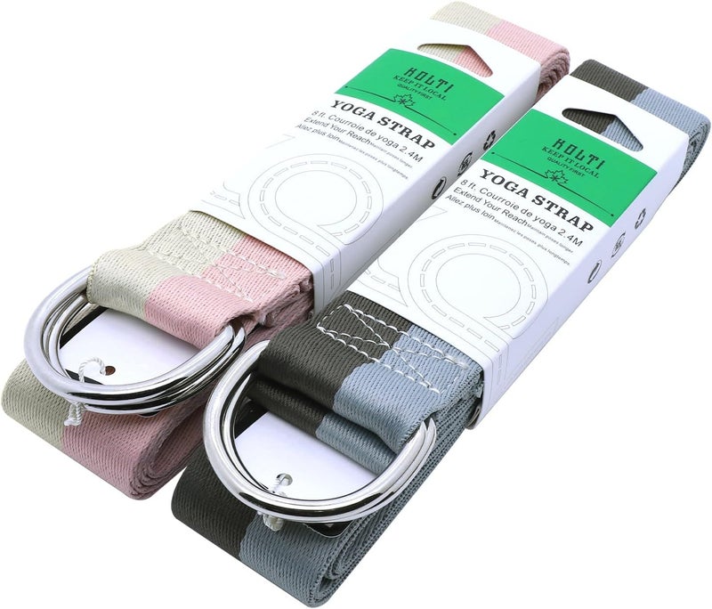 Kolti Yoga Exercise Adjustable Straps 8FT with Durable D-Ring for Pilates & Gym Workouts | Hold Poses, Stretch, Improve Flexibility & Maintain Balance - Image 2